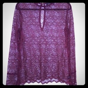 🚫SOLD🚫Theory Lace Top Longsleeve Overlay